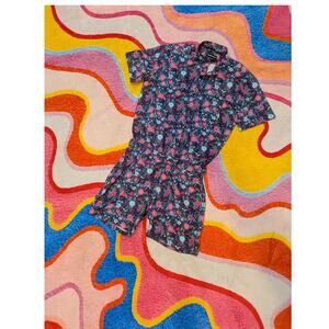 Romper Jack Men's Romper Jumpsuit Open Piece Floral Print Size M